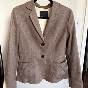 Banana Republic Taupe Herringbone Blazer